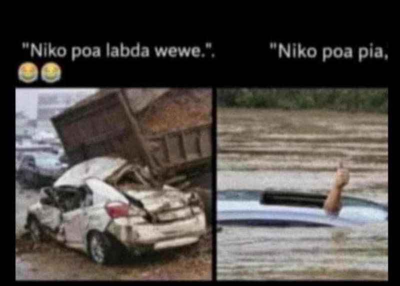 Niko poa labda wewe niko poa pia,