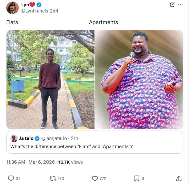 Lyn lynfrancis_254 flats apartments ja telo iamjatello 21h what's the difference