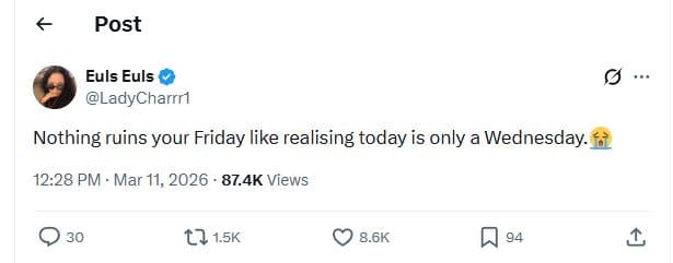 Post euls euls ladycharrrl nothing ruins your friday like realising today is onl