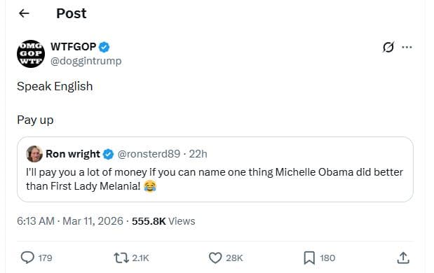 Post wtfgop or doggintrump speak english pay up ron wright ronsterd89 22h iil pa