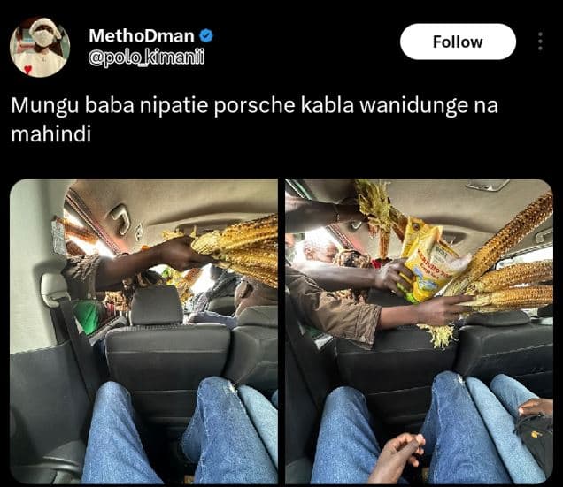 Methodman polo_kimani follow mungu baba nipatie porsche kabla wanidunge na mahin