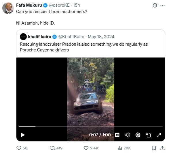 Fafa mukuru osoroke 15h can you rescue it from auctioneers? ni asamoh hide id. k