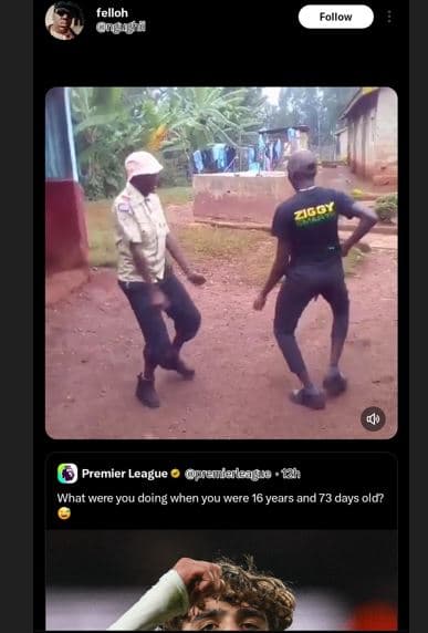 Felloh onuni follow premier league apreufarlearuue '2h what were you doing when