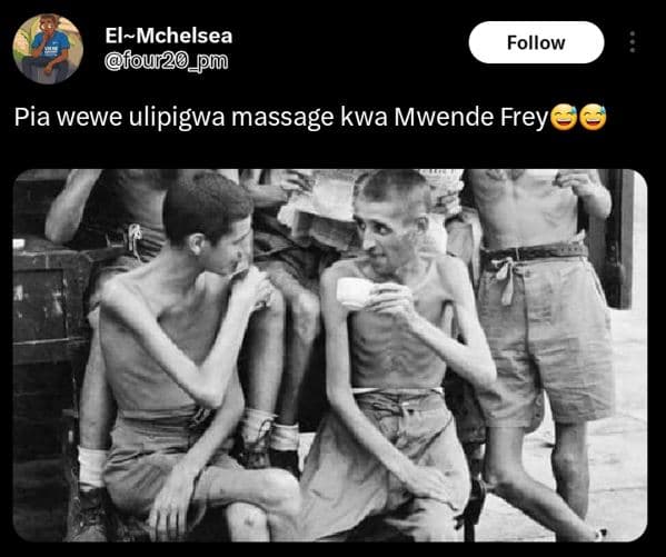 Elmchelsea four2o pm follow pia wewe ulipigwa massage kwa mwende frey