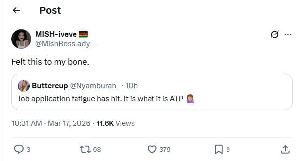 Post mishiveve mishbosslady felt this to my bone. buttercup nyamburah_ 1oh job a