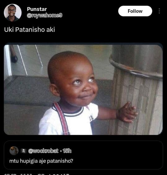 Punstar ywahomeg follow uki patanisho aki wockrobat ' 15h mtu hupigia aje patani