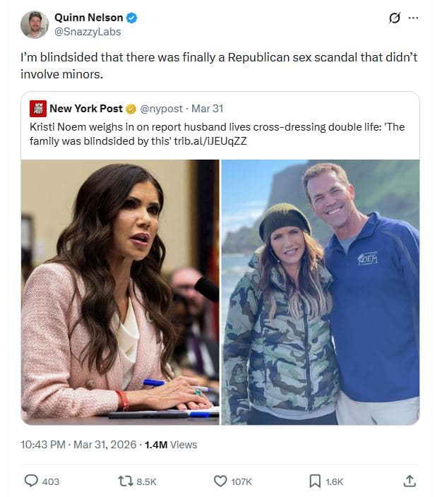 Quinn nelson snazzylabs pm blindsided that there was finally a republican sex sc