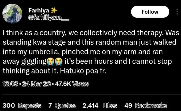 Farhiya fanhiliy follow think as a country we collectively need therapy was stan