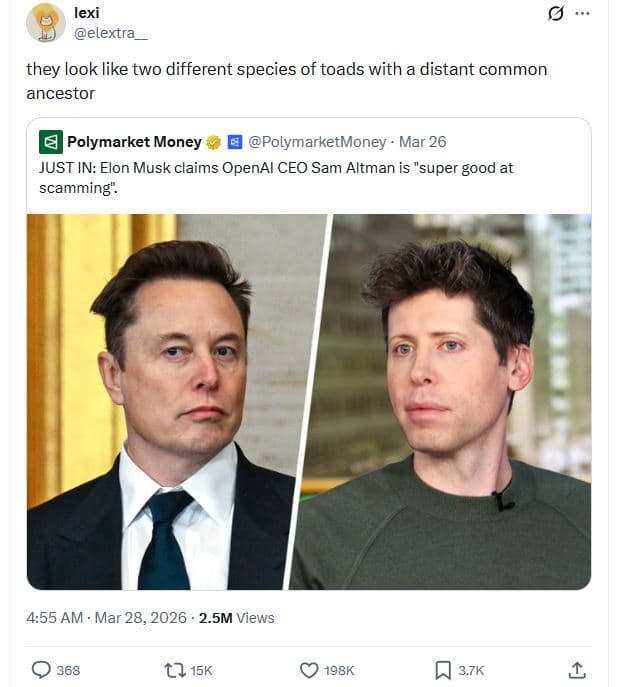 Lexi elextra they look like two different species of toads with a distant common