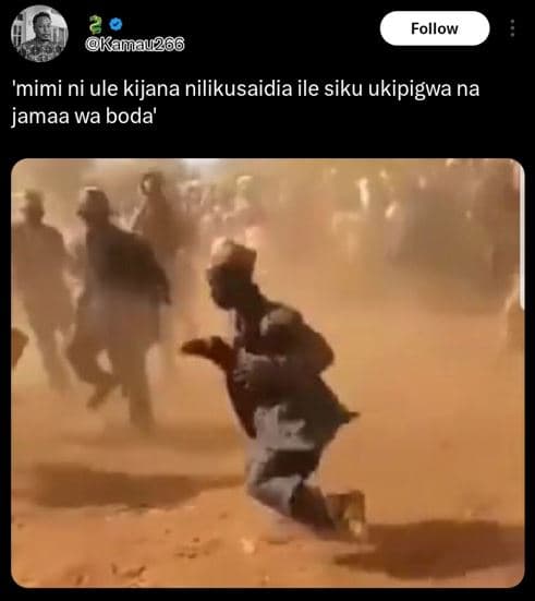 Follow kamnau266 'mimi ni ule kijana nilikusaidia ile siku ukipigwa na jamaa wa