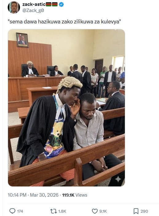 Zackastic zack_g0 sema dawa hazikuwa zako zilikuwa za kulevya 10.14 pm . mar 30,