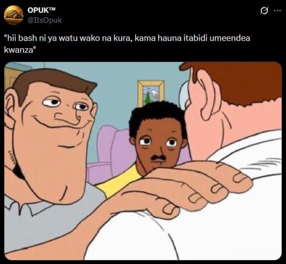 Opuktm itsopuk hii bash ni ya watu wako na kura, kama hauna itabidi umeendea kwa