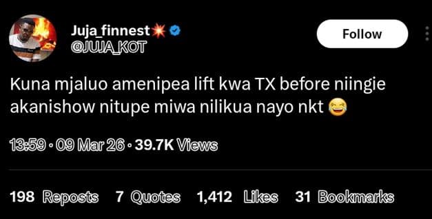 Juja_finnest juakt follow kuna mjaluo amenipea lift kwa tx before niingie akanis