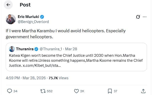 Post eric muriuki benign_overlord were martha karambu would avoid helicopters. e