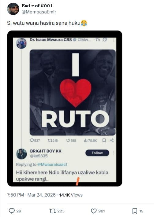 Emir of 001 mombasaemir si watu wana hasira sana huku dr.isaac mwaura cbs ruto l