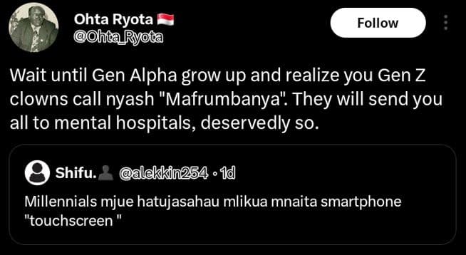 Ohta ryota hiaryoda follow wait until gen alpha grow up and realize you gen z cl