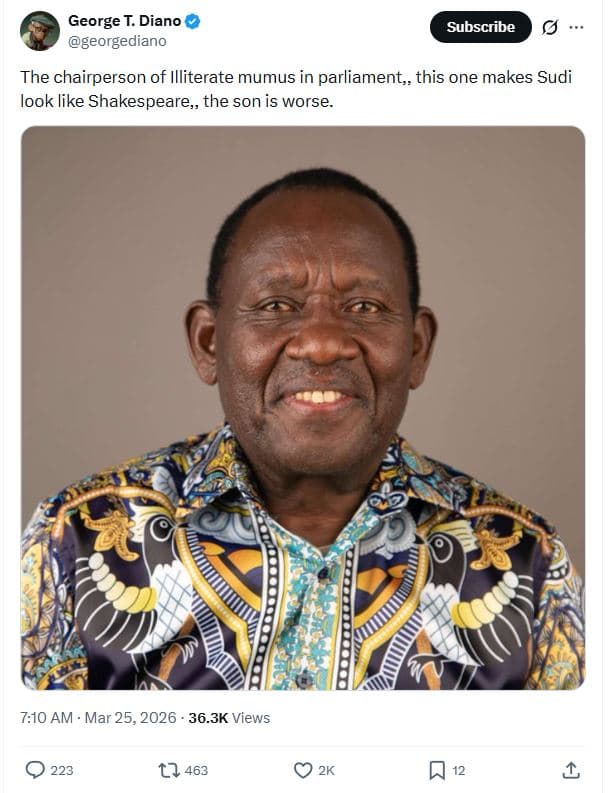 George t. diano subscribe georgediano the chairperson of illiterate mumus in par