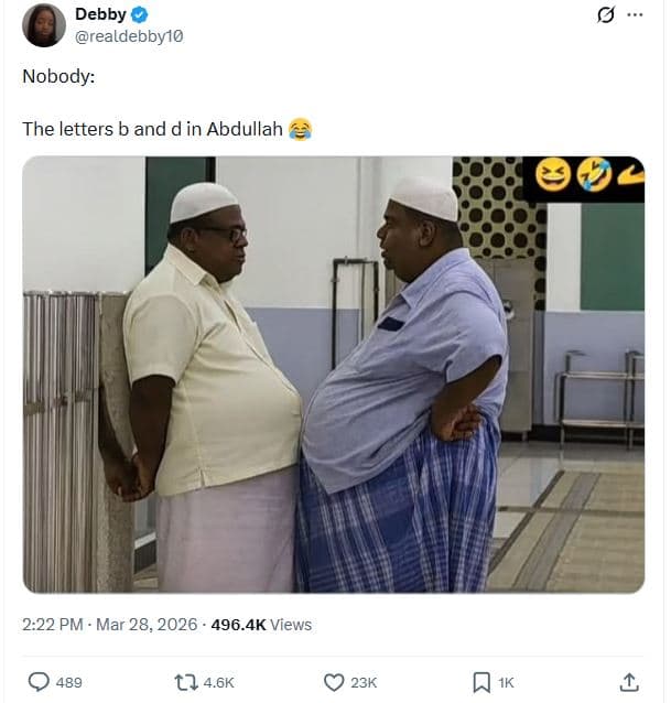 Debby realdebbyl0 nobody the letters b and d in abdullah 2.22 pm mar 28, 496.4k