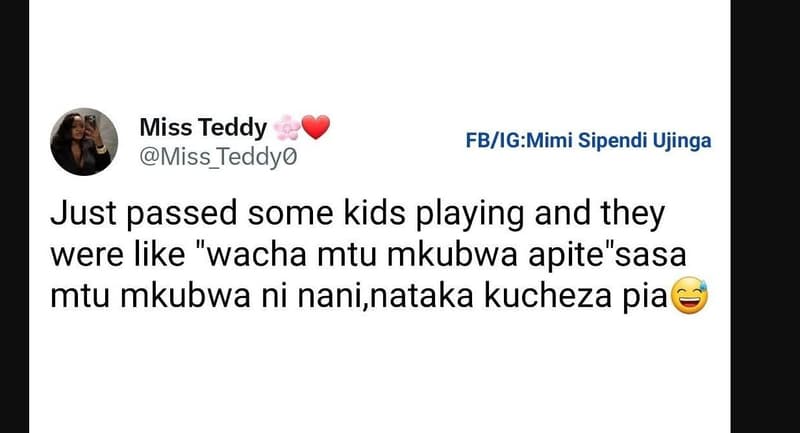 Miss teddy miss_teddy0 fbigmimi sipendi ujinga just passed some kids playing and