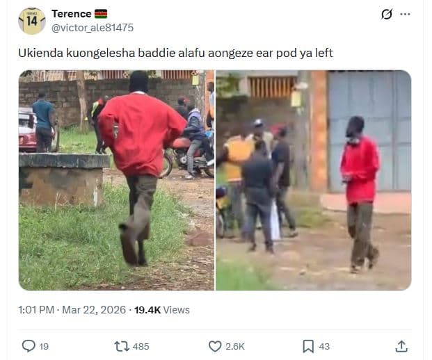 Terence victor_ale81475 ukienda kuongelesha baddie alafu aongeze ear pod ya left