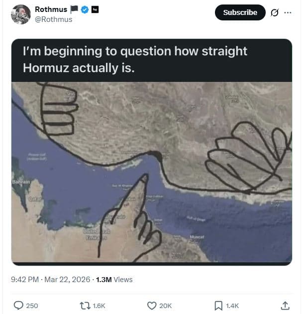 Rothmus rothmus subscribe i'm beginning to question how straight hormuz actually