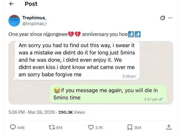 Post trophimus tropimas one year since nigongewe 9 9 anniversary you hoe am sorr