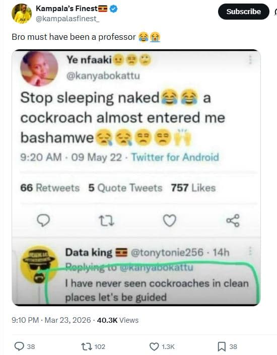 Kampala's finesti kampalasfinest subscribe bro must have been a professor ye nfa