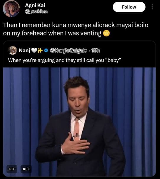 Agni kai wakina follow then remember kuna mwenye alicrack mayai boilo on my fore