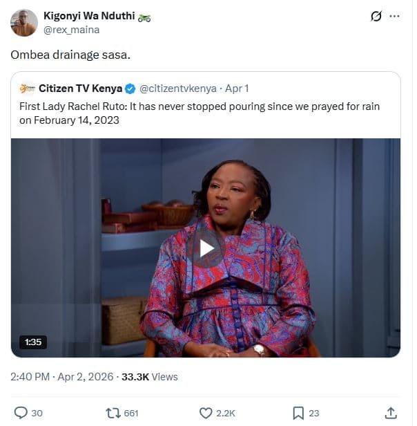 Kigonyi wa nduthi 06 rex maina ombea drainage sasa citizen tv kenya citizentvken