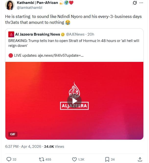 Kathambi panafrican iamkathambi he is starting to sound like ndindi nyoro and hi