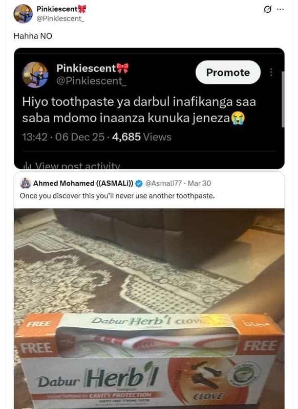 Pinkiescent pinkiescent hahha no pinkiescent pinkiescent_ promote hiyo toothpast