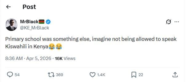 Post mrblack ke_mrblack primary school was something else imagine not being allo